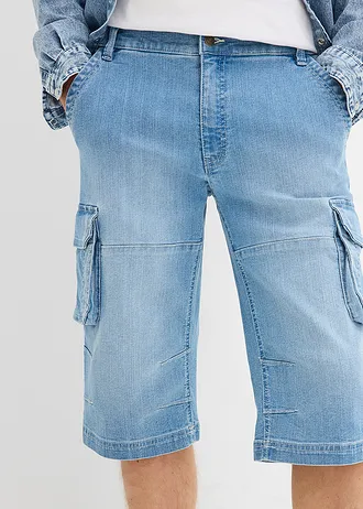 Lehké džínové dlouhé bermudy s pružným pasem, Regular Fit • světle modrý denim • bonprix obchod