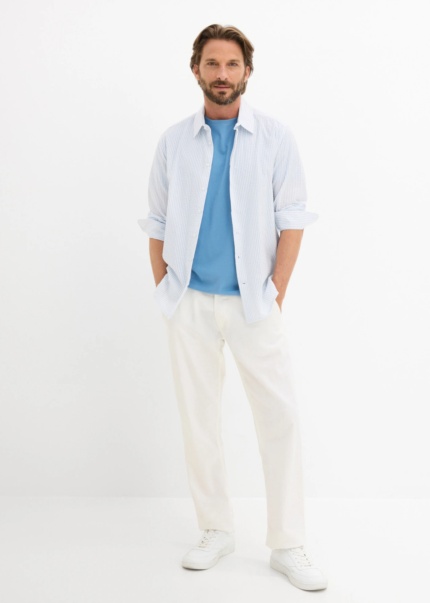 Tricou (set/ 5 buc.) • albastru mat+albastru jeans+indigo deschis+bleumarin+gri melanj • magazin bonprix