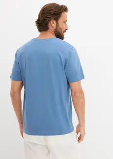 T-shirt 100% coton • bleu jean imprimé • Boutique bonprix