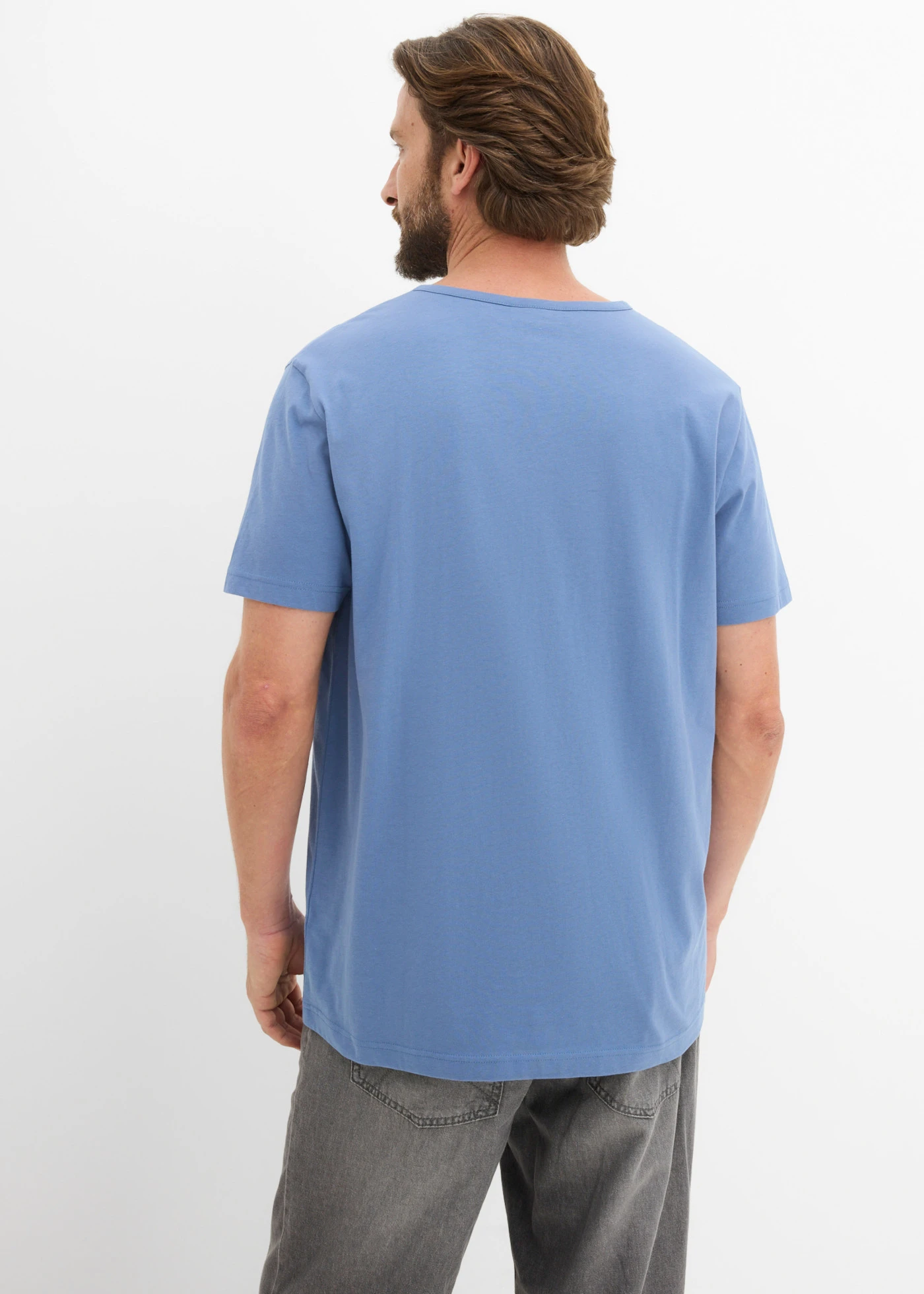 T-shirt (set van 2) • donkerblauw+jeansblauw • bonprix online shop