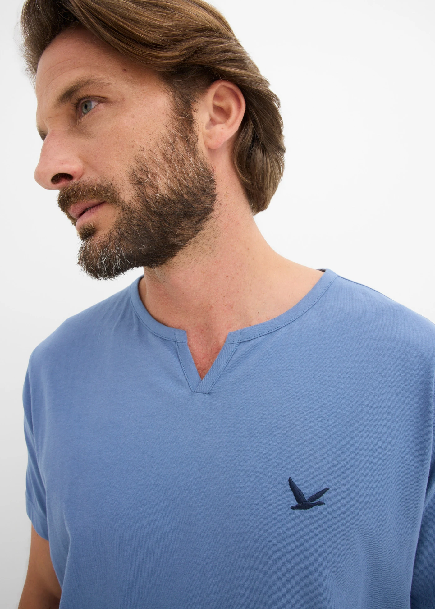 T-shirt (set van 2) • donkerblauw+jeansblauw • bonprix online shop