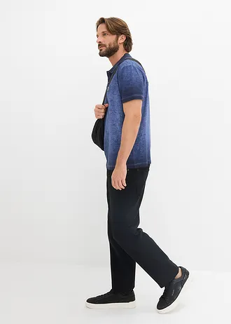 Bluză polo cu aspect prespălat • indigo uzat • magazin bonprix