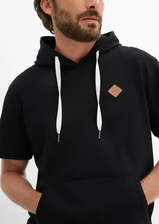 Hoodie, korte mouwen • zwart • bonprix online shop