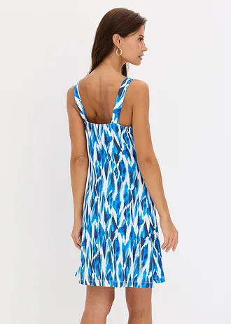 Jersey jurk in A-lijn • azuurblauw • bonprix online shop