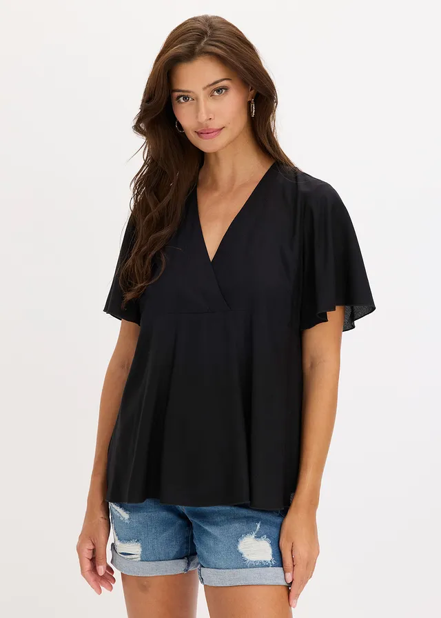 Blouse van soepele viscose • zwart • product-page.page-title-suffix