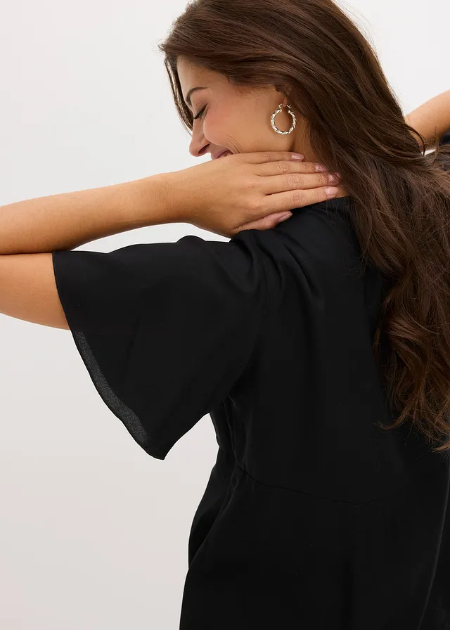Blouse van soepele viscose • zwart • product-page.page-title-suffix