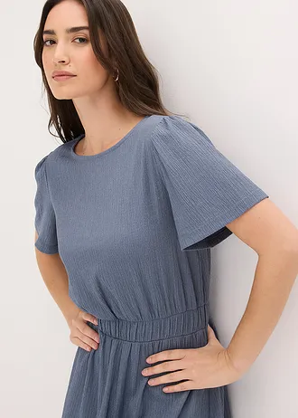 Robe évasée en jersey • bleu fumé • Boutique bonprix