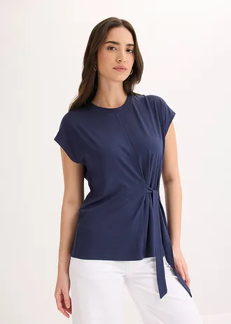 T-shirt doux en viscose extensible • bleu foncé • Boutique bonprix