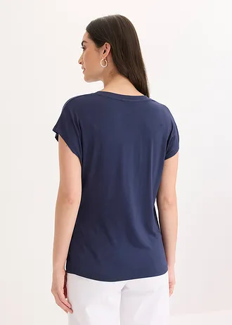 T-shirt doux en viscose extensible • bleu foncé • Boutique bonprix