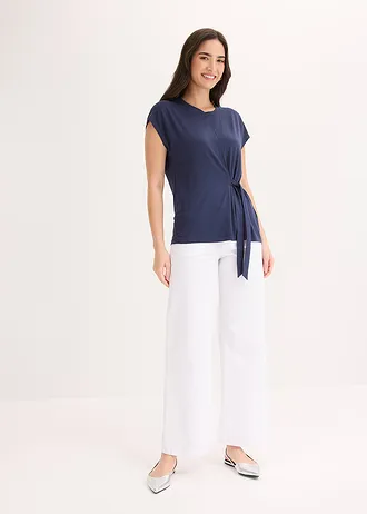 Shirt in een zachte viscosemix • donkerblauw • bonprix online shop