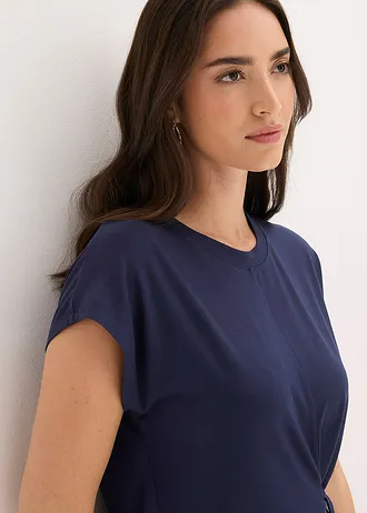 Shirt in een zachte viscosemix • donkerblauw • bonprix online shop