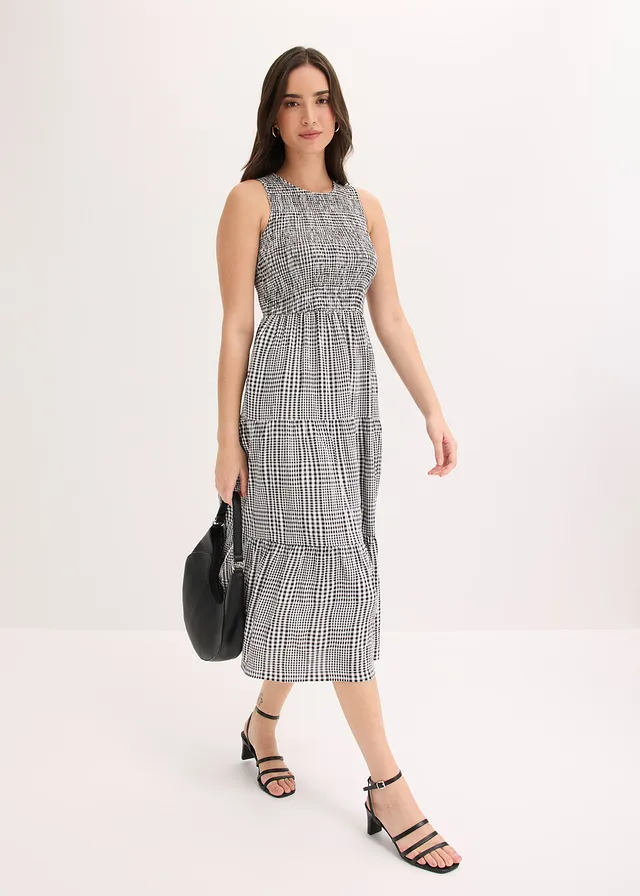 Robe midi • noir-écru carreaux • product-page.page-title-suffix