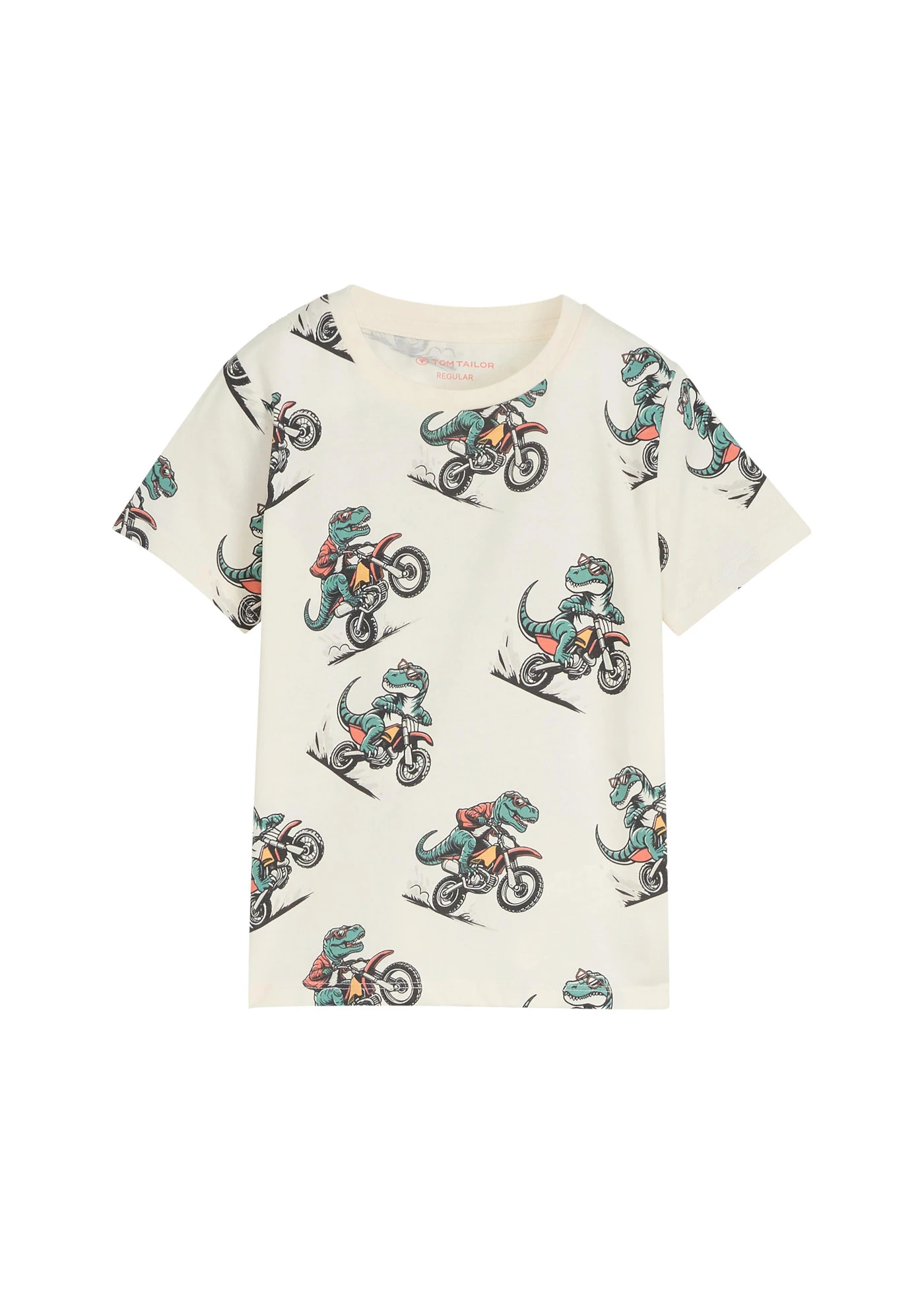 Tom Tailor T-shirt van puur biologisch katoen • wolwit met print • bonprix online shop