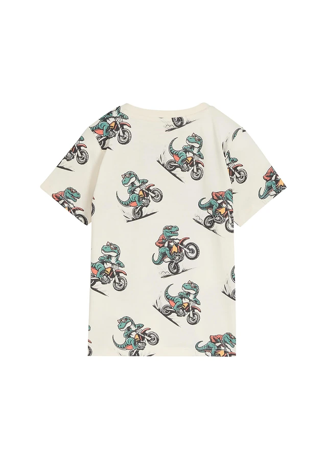 Tom Tailor T-shirt van puur biologisch katoen • wolwit met print • product-page.page-title-suffix