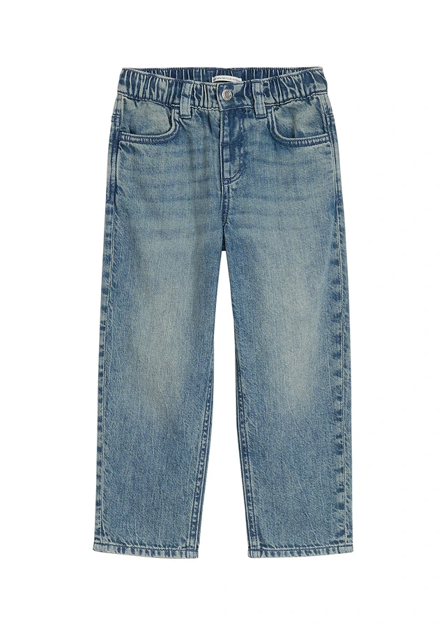 Jean loose Tom Tailor à taille élastiquée, Couleur: bleu denim used