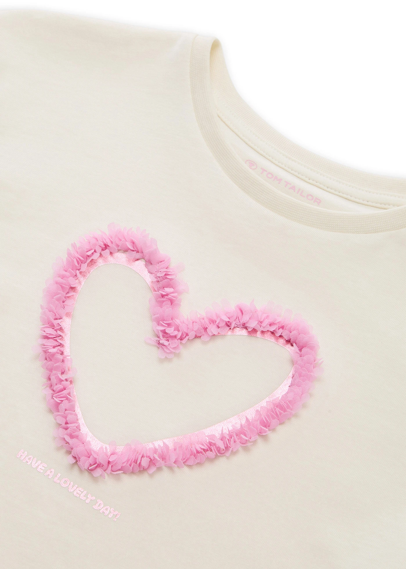 T-shirt oversize Tom Tailor • écru imprimé • Boutique bonprix