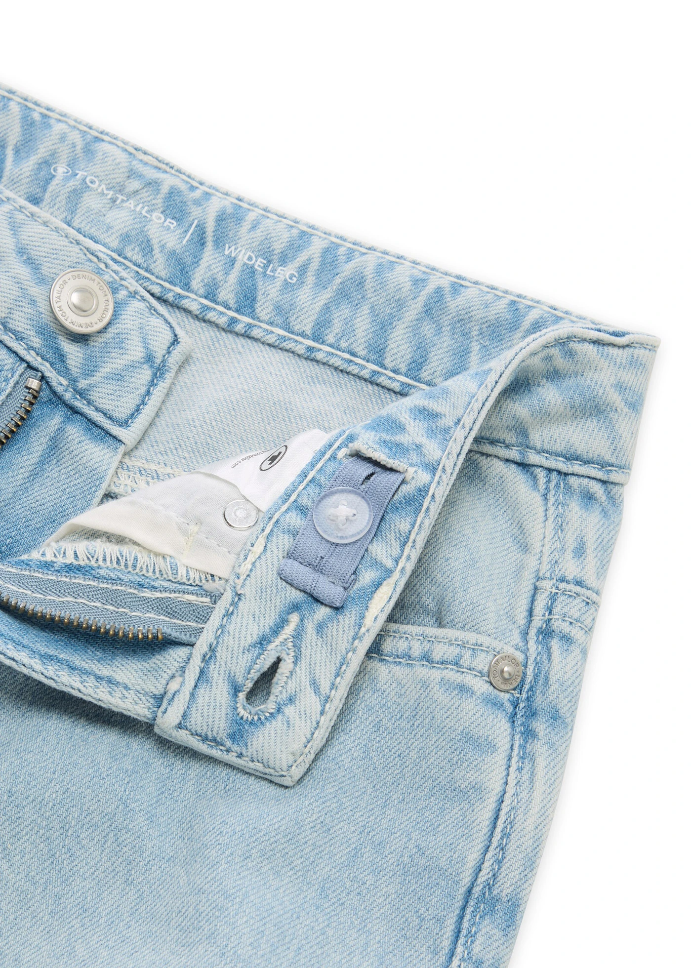 Tom Tailor wide leg jeans, mid waist • lichtblauw denim • bonprix online shop