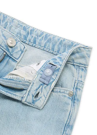 Tom Tailor Wide Leg farmer, Mid Waist, szín: világoskék denim