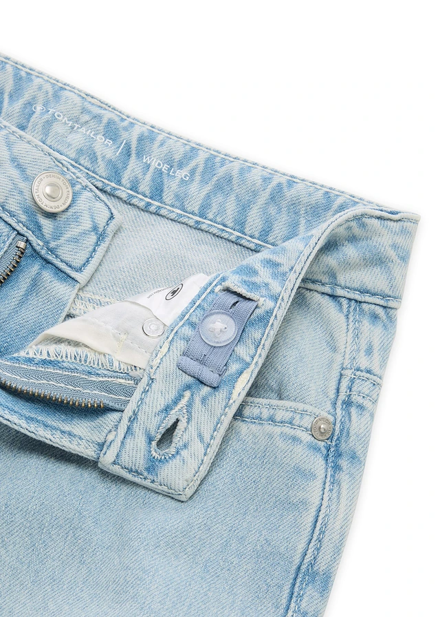 Tom Tailor wide leg jeans, mid waist, Kleur: lichtblauw denim