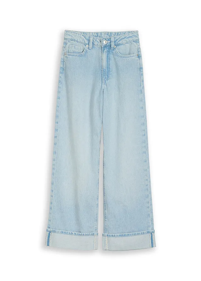 Džíny Wide Leg, Mid Waist, značka Tom Tailor • světle modrý denim • bonprix obchod
