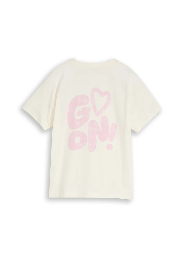 T-shirt oversize Tom Tailor, Couleur: écru imprimé