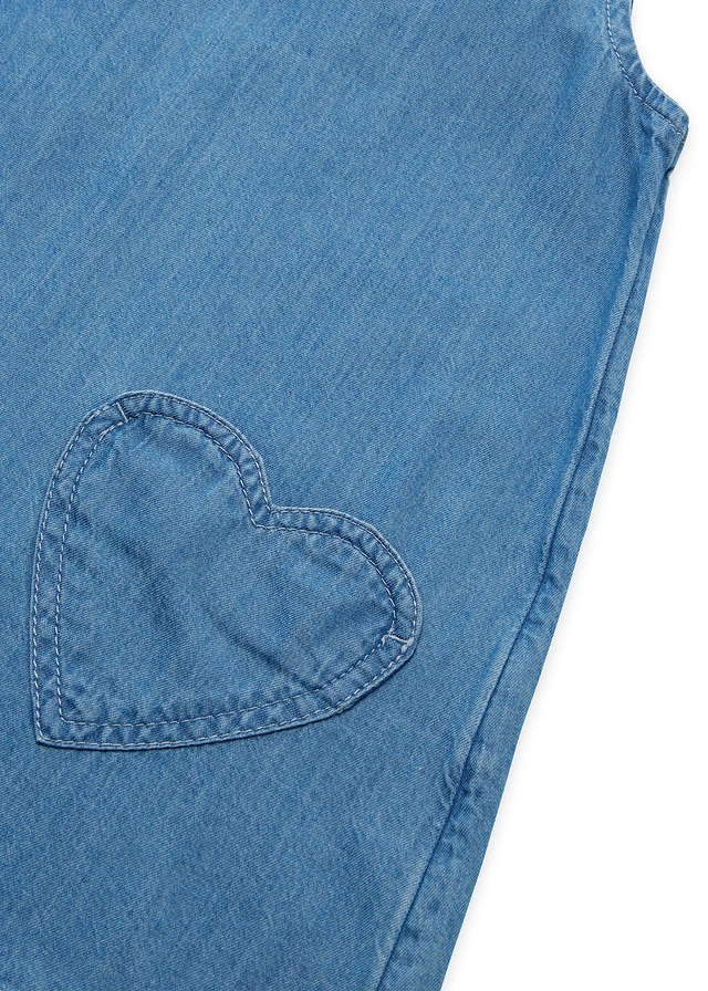 Spijkerjurk van Tom Tailor van puur katoen, Kleur: blauw denim