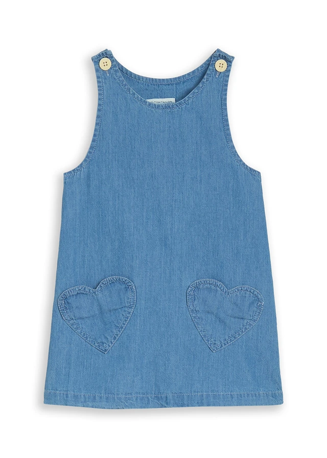 Spijkerjurk van Tom Tailor van puur katoen, Kleur: blauw denim