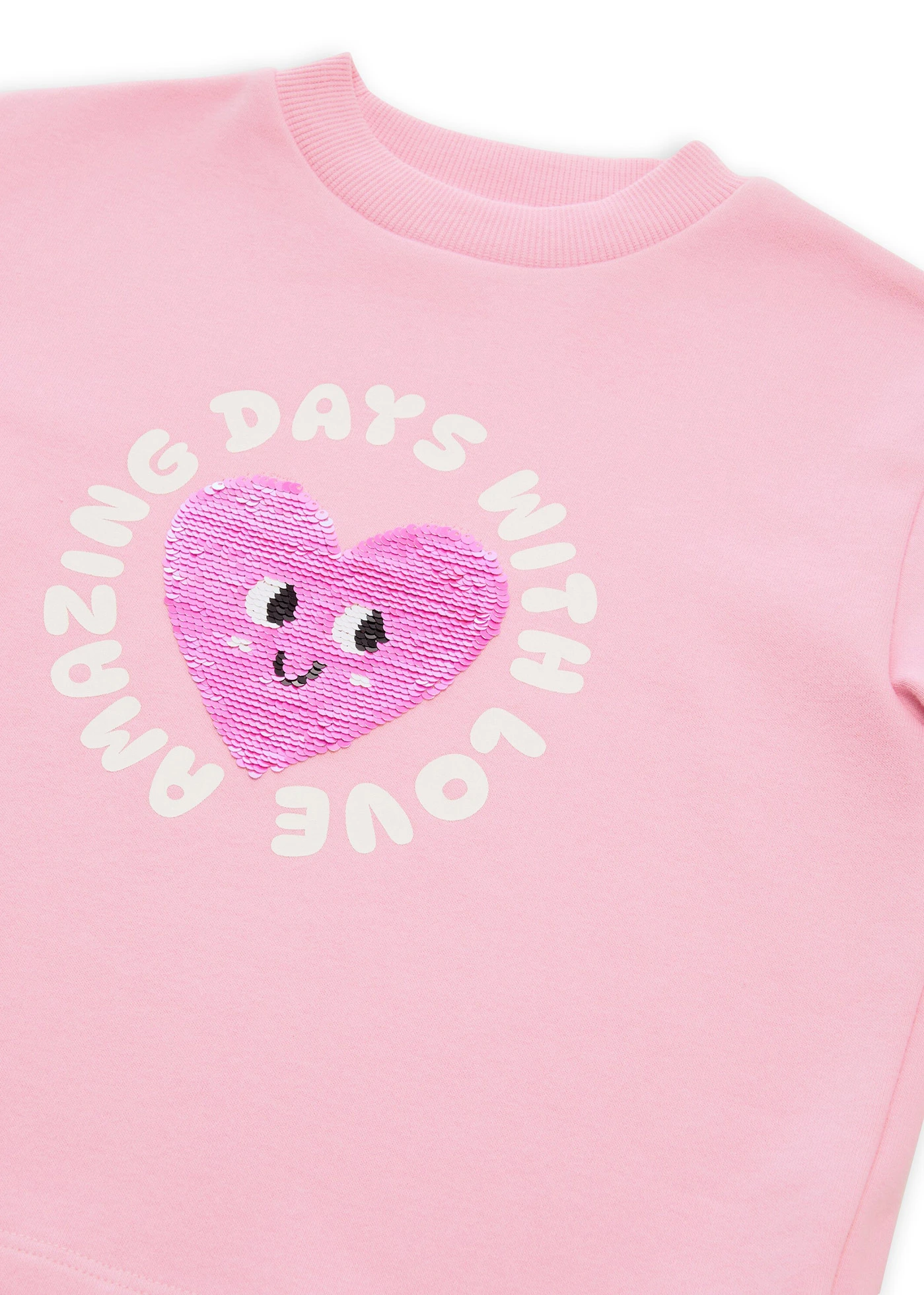 Sweater van Tom Tailor met omkeerbare pailletten • roze • bonprix online shop