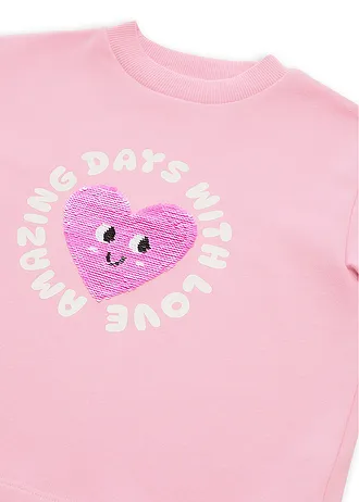 Sweater van Tom Tailor met omkeerbare pailletten • roze • bonprix online shop