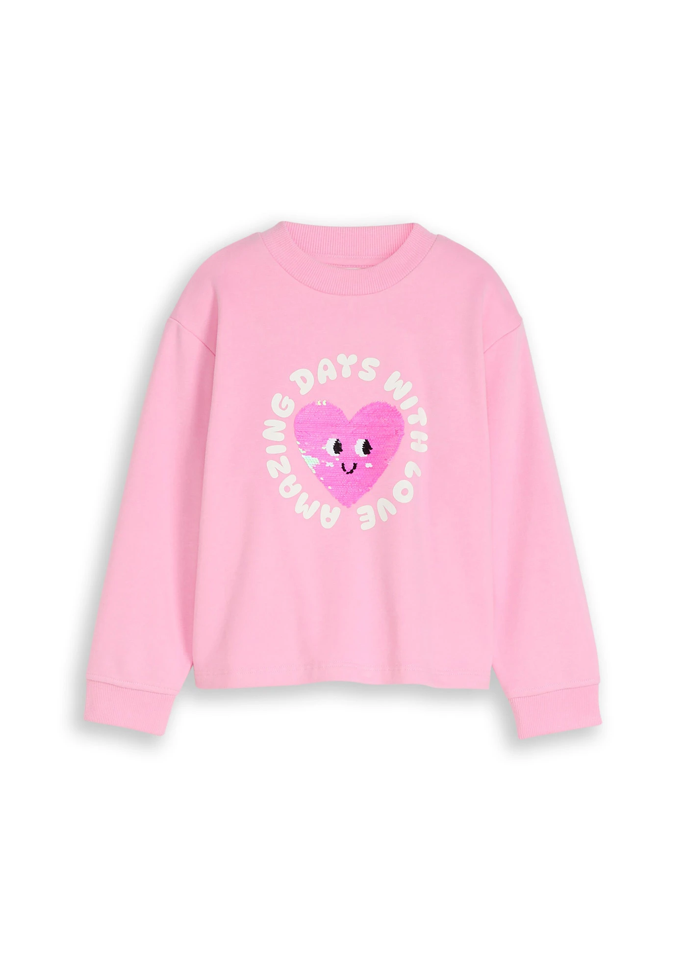 Mikina Tom Tailor s oboustrannými pajetkami • růžová • bonprix obchod