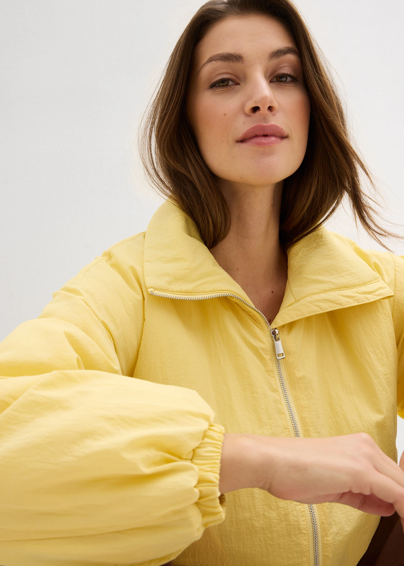 Blouson déperlant, base bubble • jaune clair • Boutique bonprix
