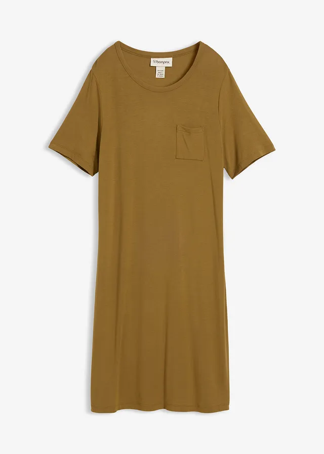 Robe douce en jersey viscose, Couleur: vert nature