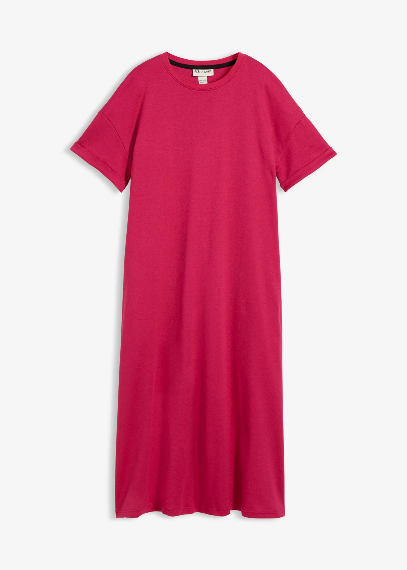Robe large en jersey interlock épais avec poches • magenta • Boutique bonprix