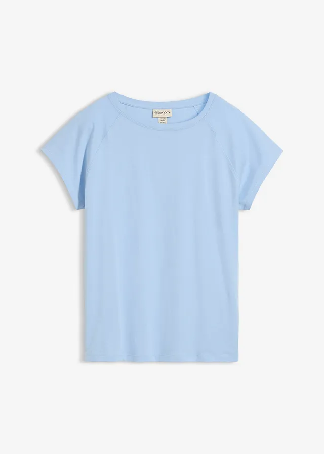 T-shirt van biologisch katoen • lichtblauw • bonprix online shop