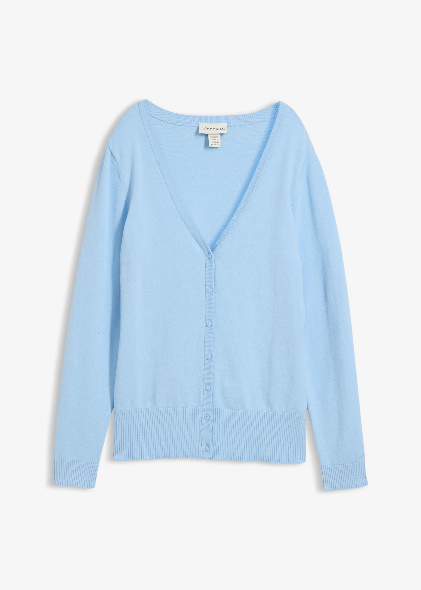 Basic vest met knoopsluiting • lichtblauw • bonprix online shop