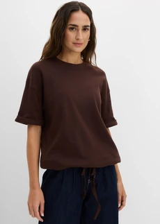 T-shirt 100% coton • marron foncé • Boutique bonprix