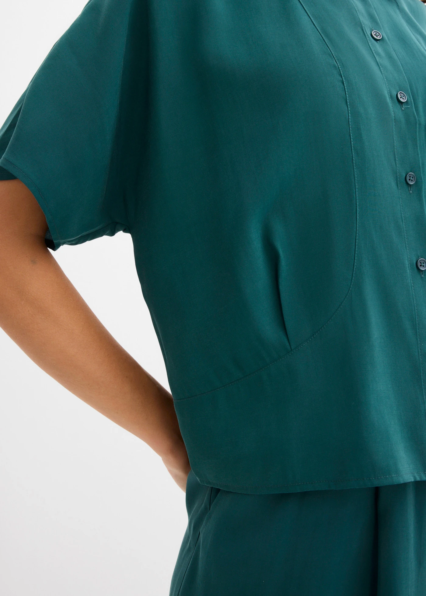 Blouse van een viscosemix met vleermuismouwen • diepgroen • bonprix online shop