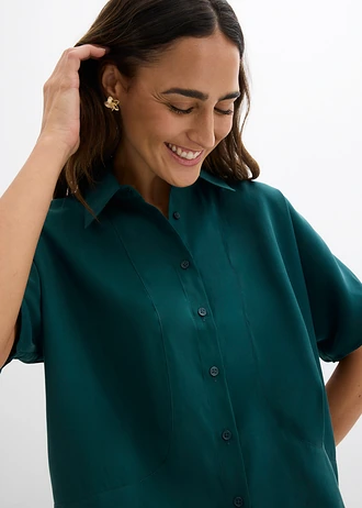 Chemisier à manches chauve-souris • vert profond • Boutique bonprix