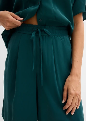 Comfortabele broek in een viscosemix • diepgroen • bonprix online shop