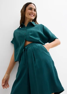 Pantaloni confortabili din material cu viscoză • verde profund • magazin bonprix