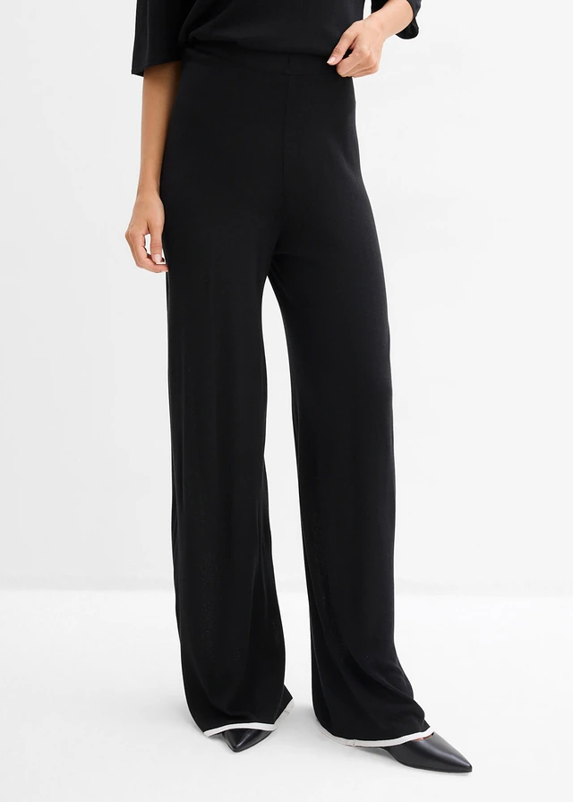 Pantalon en maille fine • noir/blanc • product-page.page-title-suffix