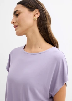 Shirt en korte broek van een zachte viscosemix (2-dlg. set) • rookviolet • bonprix online shop