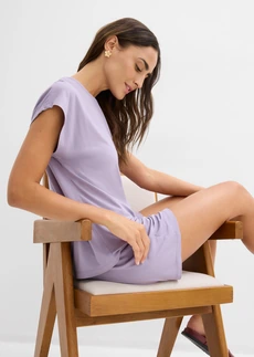 Shirt en korte broek van een zachte viscosemix (2-dlg. set) • rookviolet • bonprix online shop