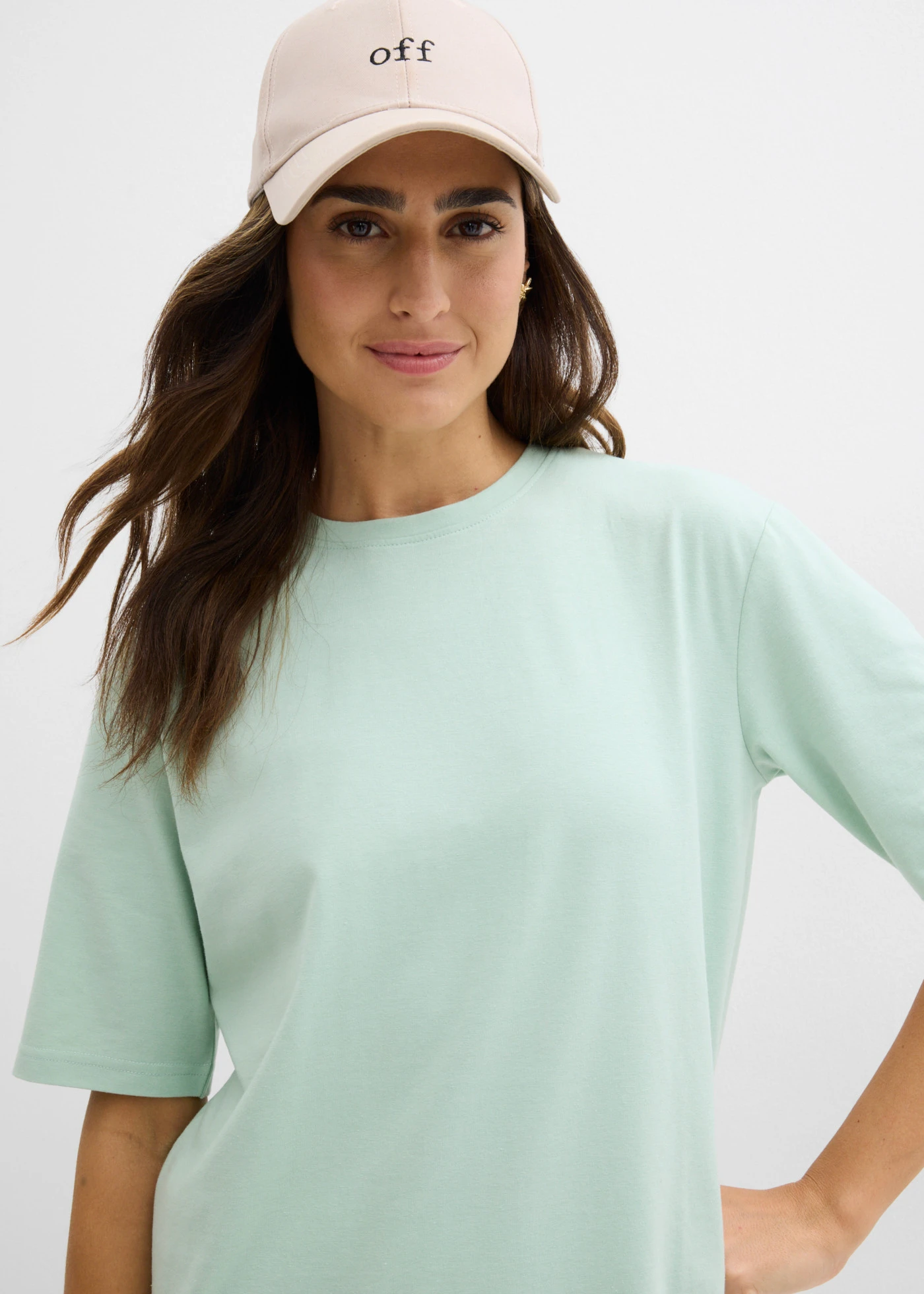 T-shirt et cycliste (ens. 2 pces) • menthe cristal chiné • Boutique bonprix