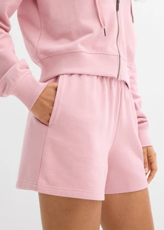 Jachetă casual și pantaloni scurți 100% din bumbac  organic (set/2piese) • roz cenușiu • magazin bonprix