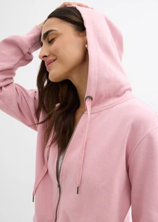 Jachetă casual și pantaloni scurți 100% din bumbac  organic (set/2piese) • roz cenușiu • magazin bonprix