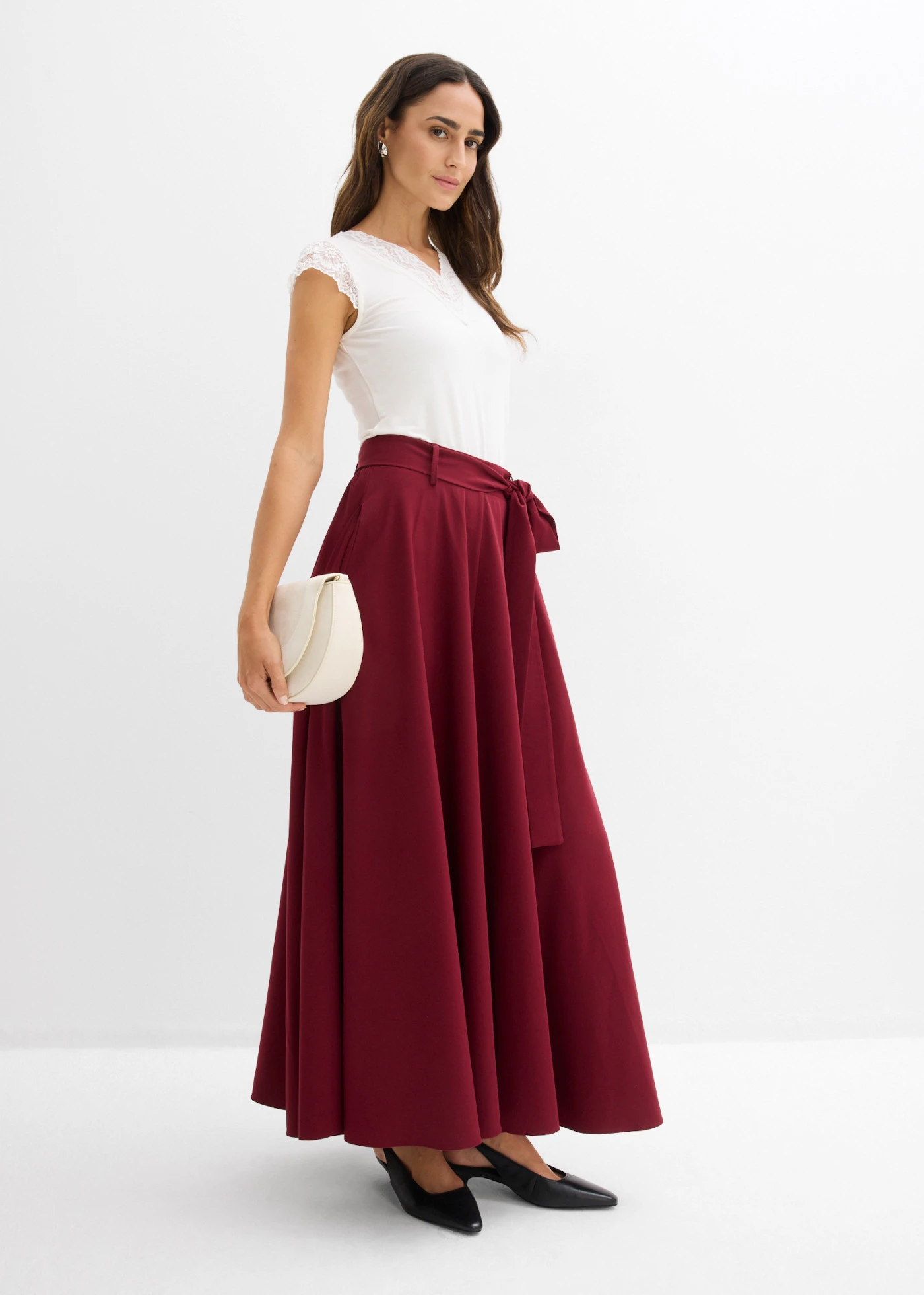 Jupe longue • rouge rubis • Boutique bonprix