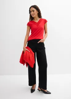 Shirt in een viscosemix • aardbeirood • bonprix online shop