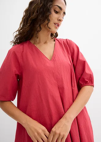 Robe midi 100% coton • rouge cerise • Boutique bonprix