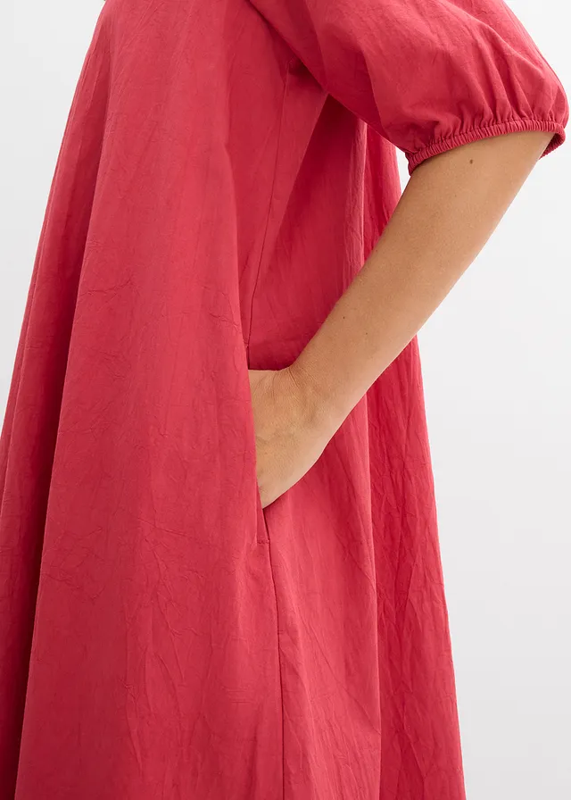 Robe midi 100% coton • rouge cerise • product-page.page-title-suffix
